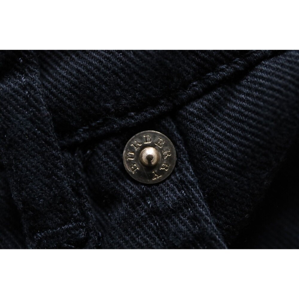 Burberry London Womens Size 6 Black Straight Jeans Pleated Retro Grunge Goth - Picture 6 of 12